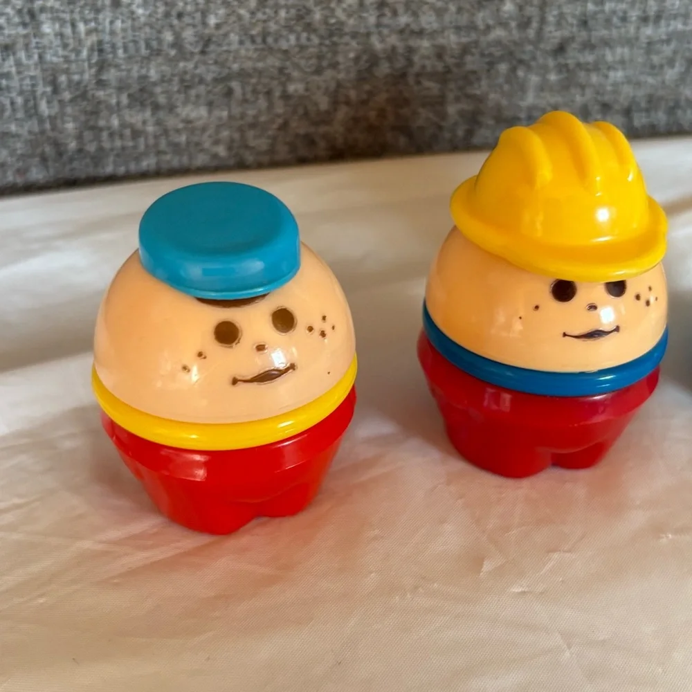 Little Tikes Toddle Tots Figures Vintage Construction Hat Yellow Hat Worker Girl